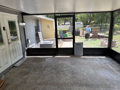 Finished room addition detail by Drome Contracting